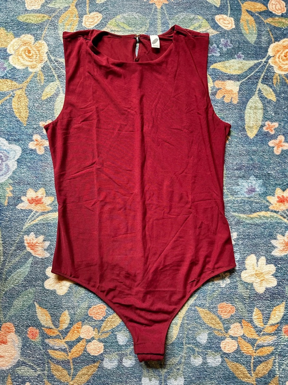 NWOT Parade High Neck Sleeveless Mesh Bodysuit W/ Gusset & Button Closure